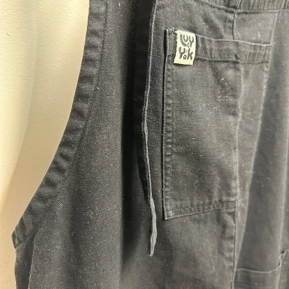 Lucy & Yak - Una Cotton Dungarees in Black - Picture 4 of 6